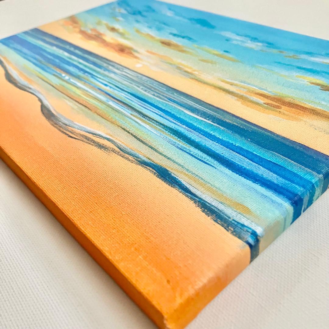 sunset＊4号キャンバス　絵画　原画　風景画　海　空　夕日　ハワイ　沖縄