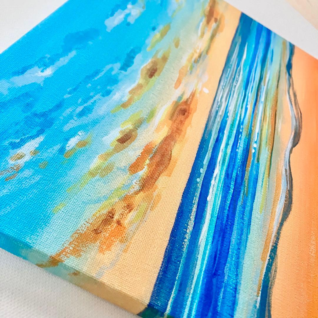 sunset＊4号キャンバス　絵画　原画　風景画　海　空　夕日　ハワイ　沖縄