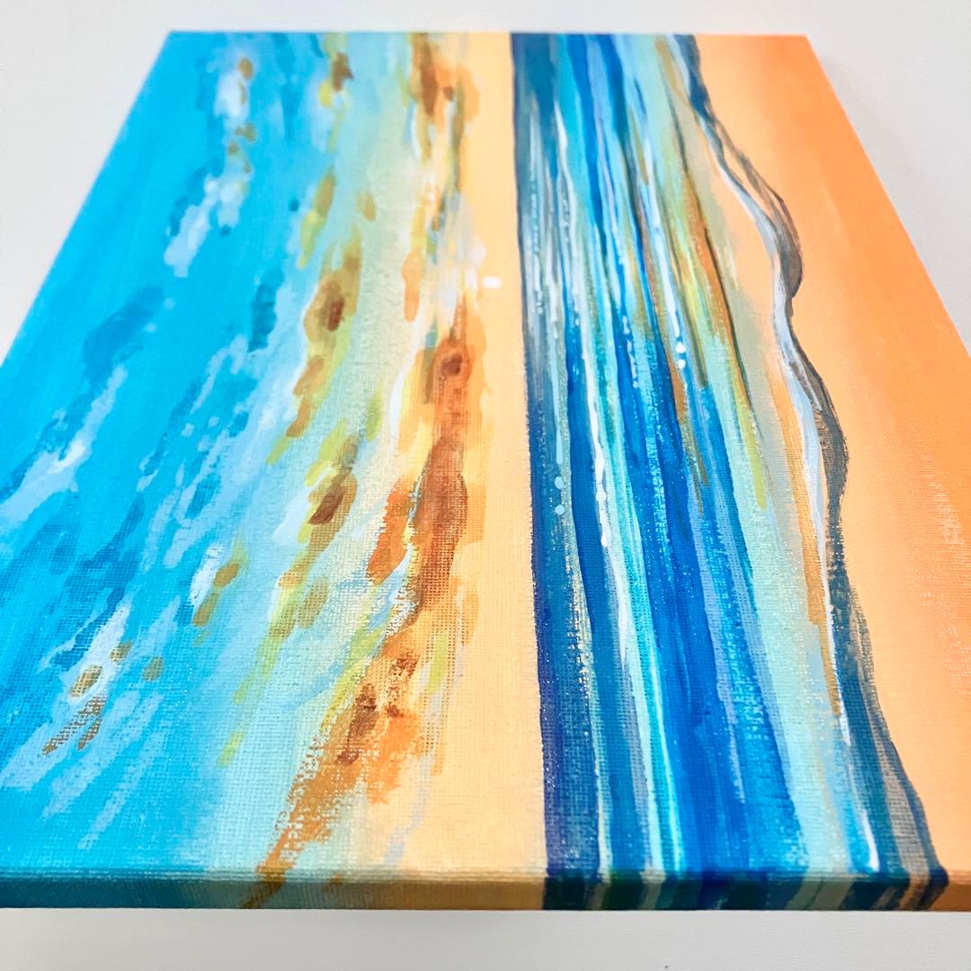 sunset＊4号キャンバス　絵画　原画　風景画　海　空　夕日　ハワイ　沖縄