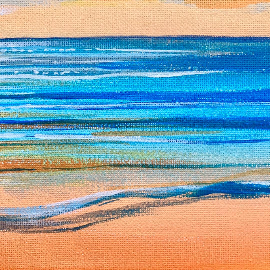 sunset＊4号キャンバス　絵画　原画　風景画　海　空　夕日　ハワイ　沖縄