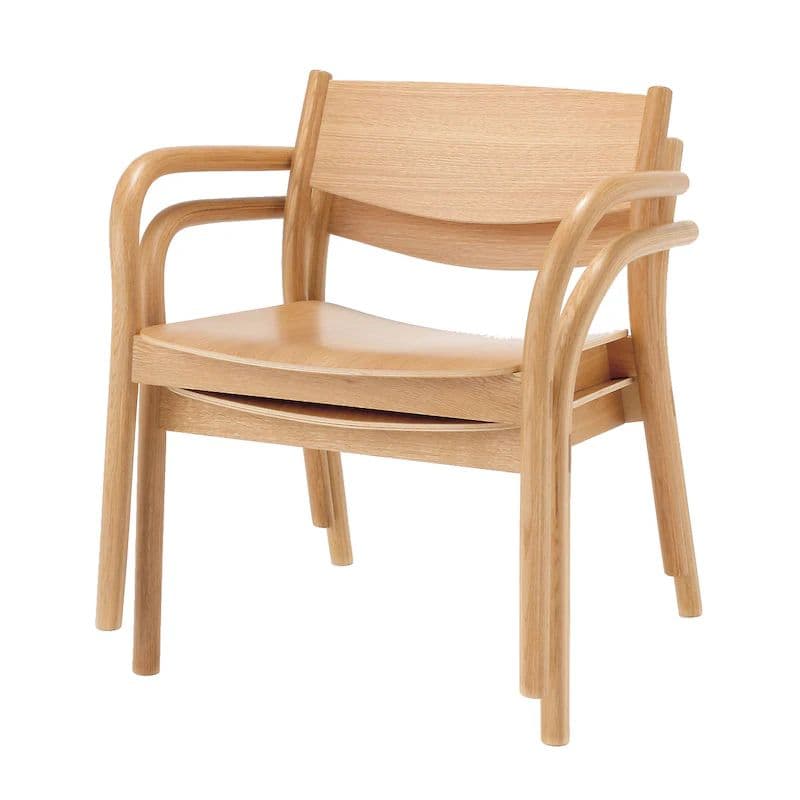 無印良品 オーク材 ラウンジアームチェア