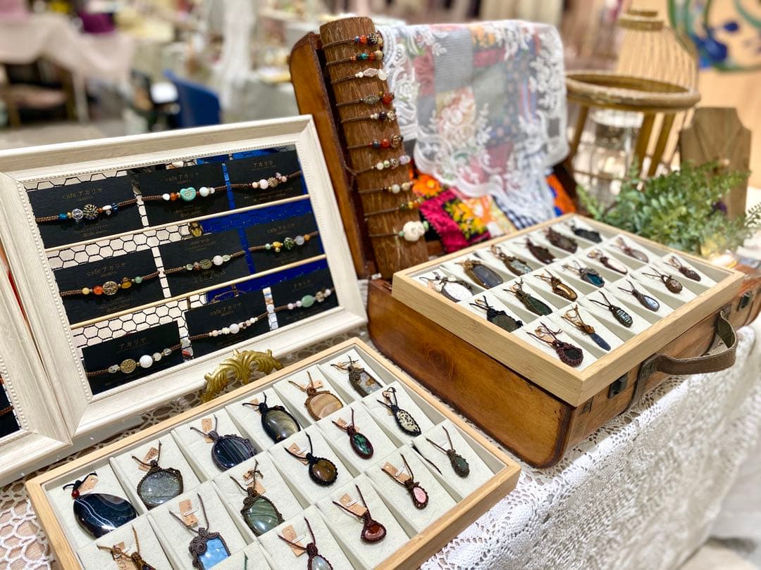 調和とバランス＊ブラックレースアゲート天然石マクラメネックレス/日々のお守り