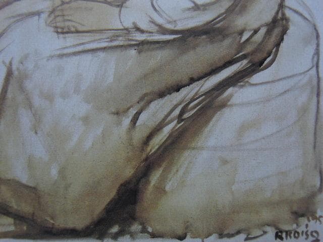 小磯良平、【婦人像】、希少な大判額装用画集より、美品、新品額装付