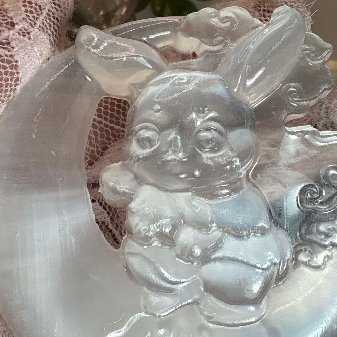 コロパル様 3点お纏め高品質セレナイト月のうさぎちゃん♡♡No.1692