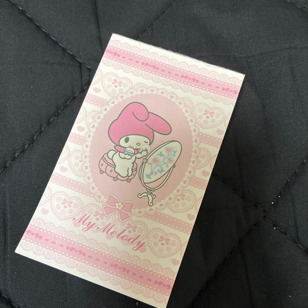 20年以上前　未使用　マイメロディ　ケース入りメモ　ハートレース　サンリオ　レア