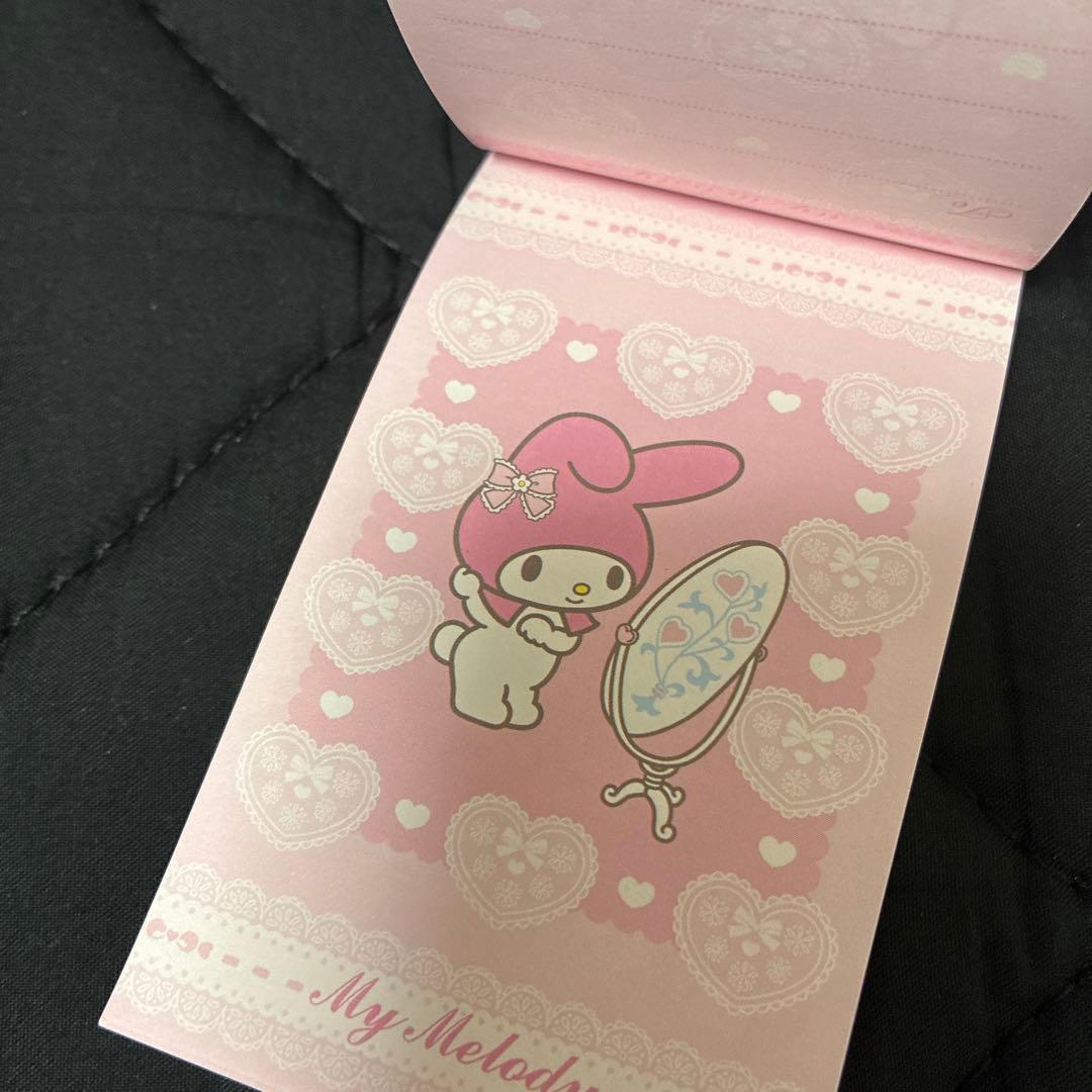 20年以上前　未使用　マイメロディ　ケース入りメモ　ハートレース　サンリオ　レア