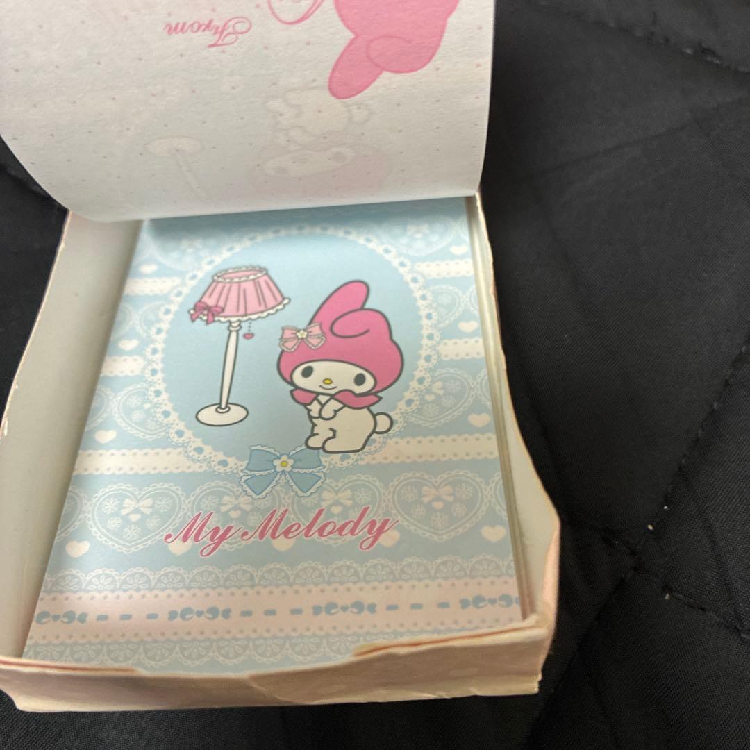 20年以上前　未使用　マイメロディ　ケース入りメモ　ハートレース　サンリオ　レア