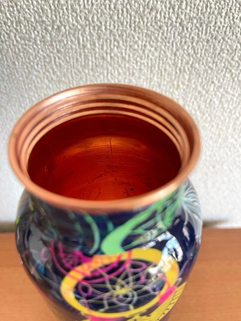 ドリームキャッチャー柄銅製ウォーターボトル100%CopperFCB18