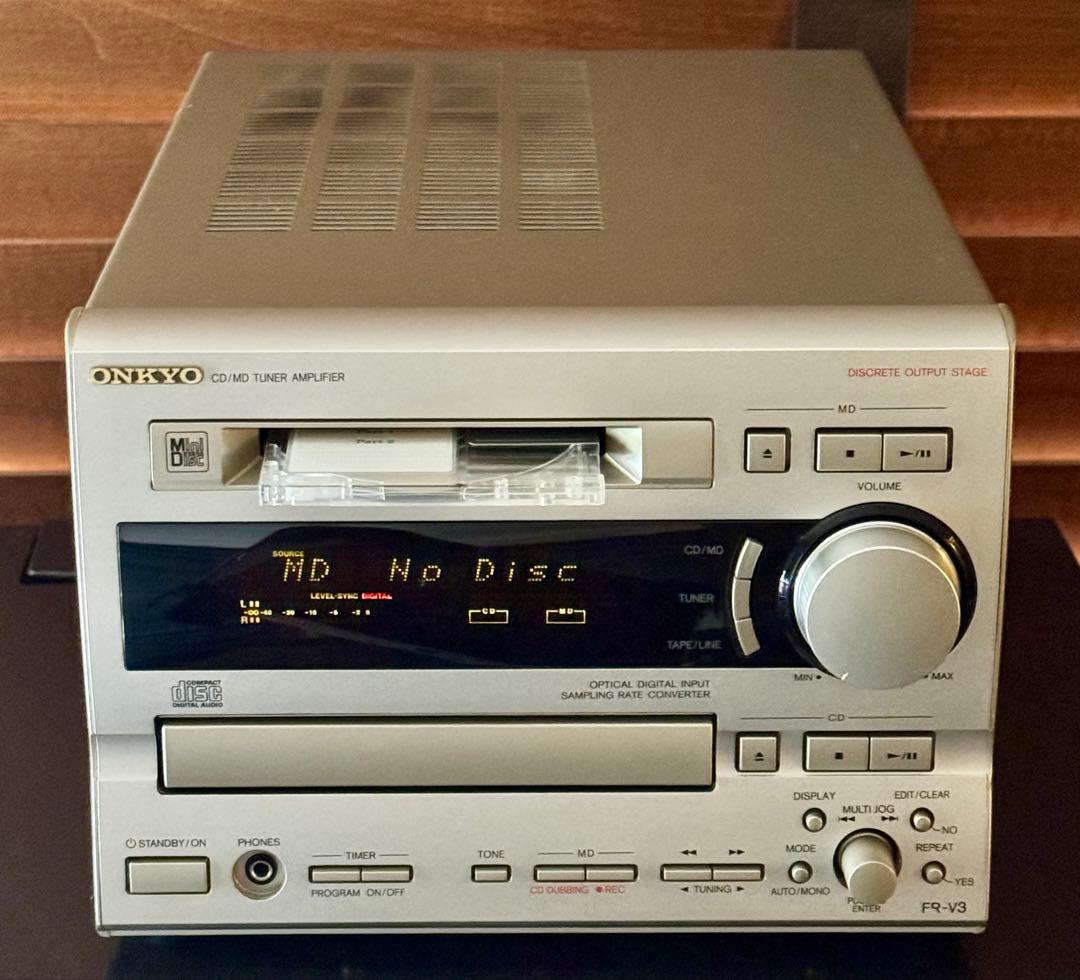 レア美品！整備済み動作品 オンキョーCD/MDチューナーアンプFR-V3送料込み