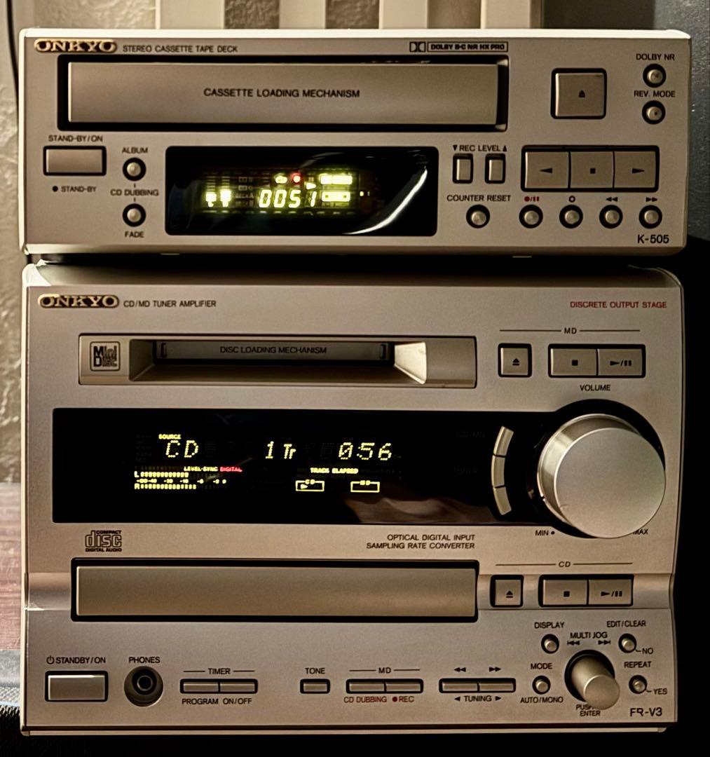 レア美品！整備済み動作品 オンキョーCD/MDチューナーアンプFR-V3送料込み
