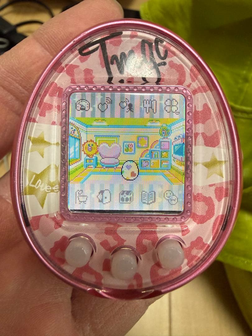 たまごっち4Ｕ　ピンク　ピンクレオパードスタイルカバー付き☆