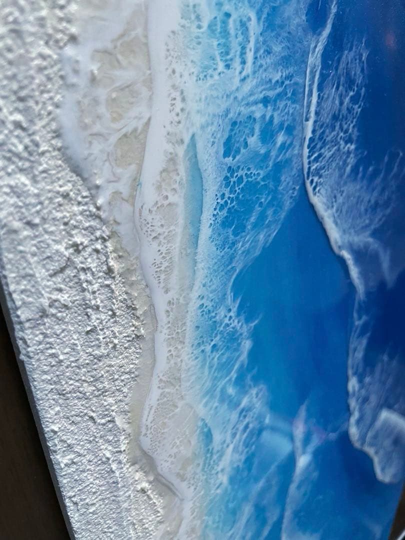 レジンアート　オーシャンアートアート　海レジン　大きな海最終　#51手鏡付き