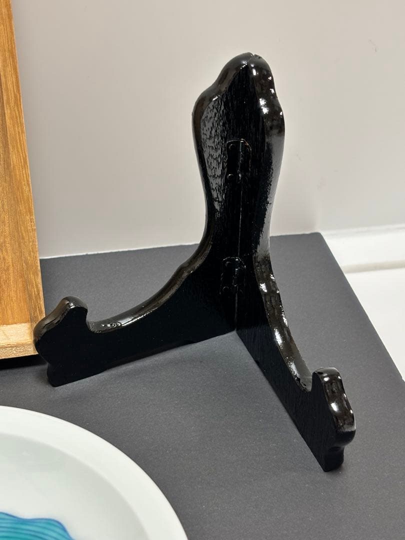 【未使用】重要無形文化財 宮内庁御用達　今右衛門窯 色絵磁器 錦万年青絵　飾皿