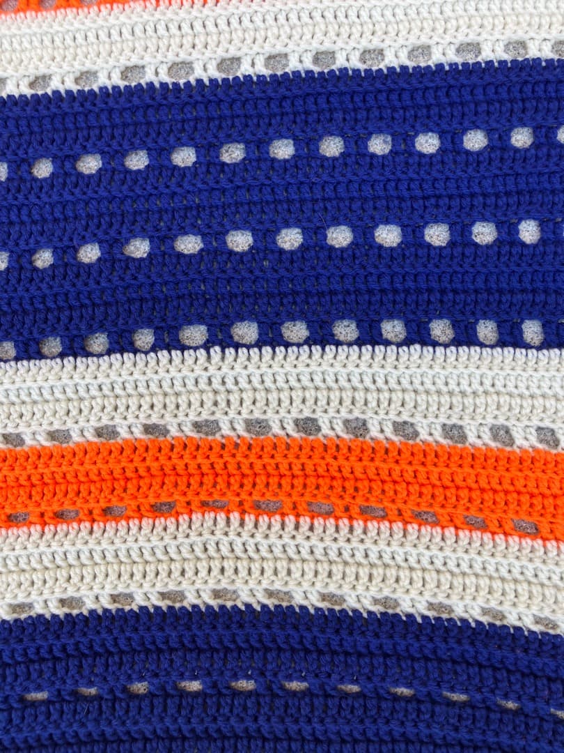 USED HAND MADE ストライプ ブランケット