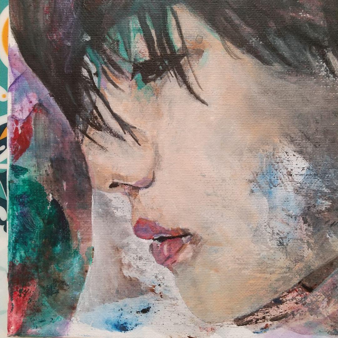 人物画#36 男性の肖像 アクリル画 3号