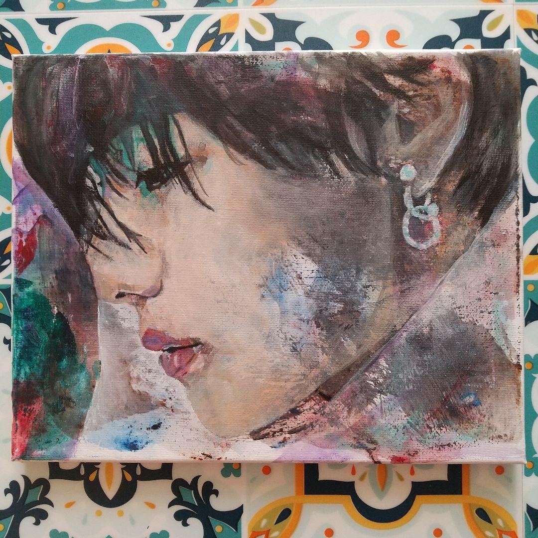 人物画#36 男性の肖像 アクリル画 3号