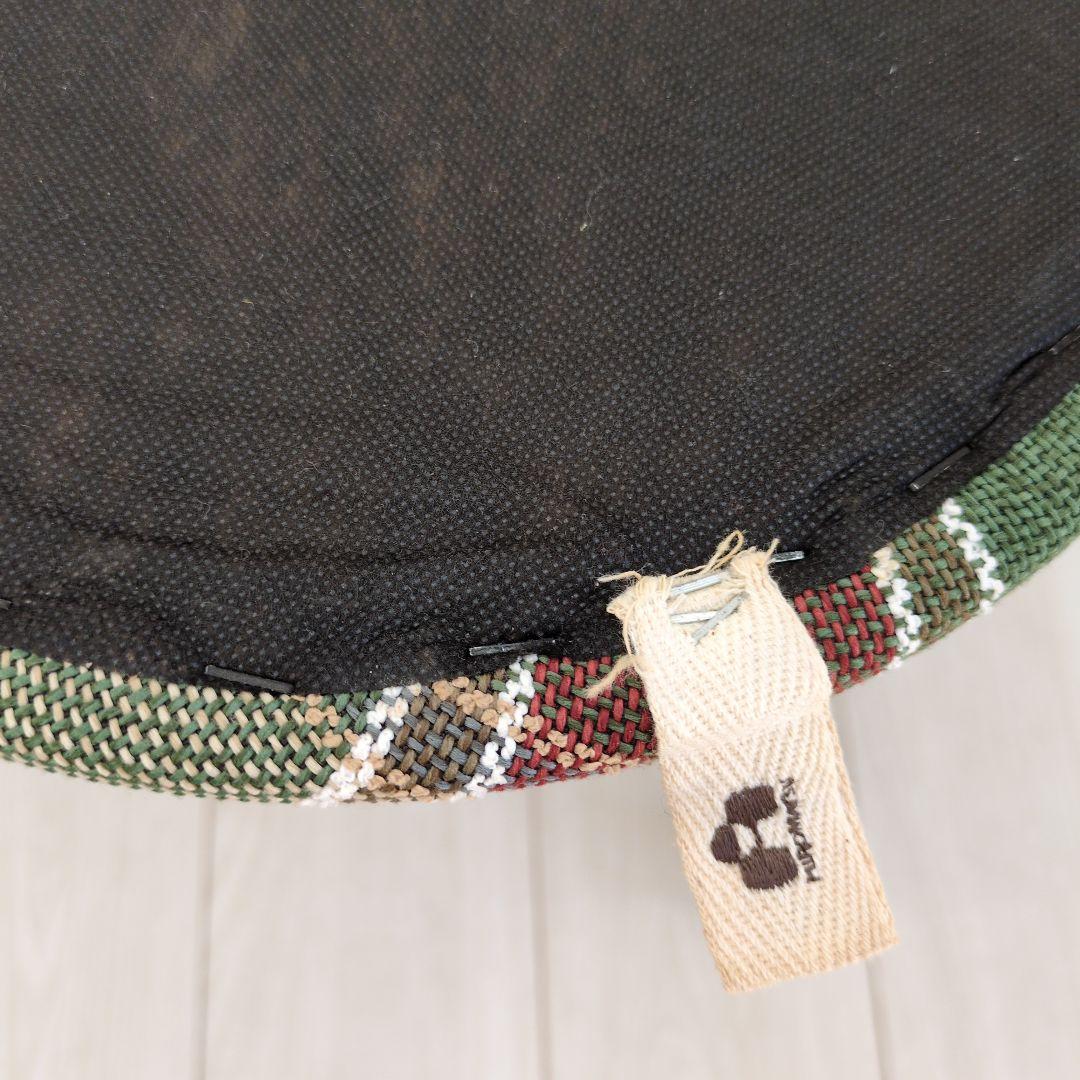 中古　スツール　３脚　チェック　椅子　木