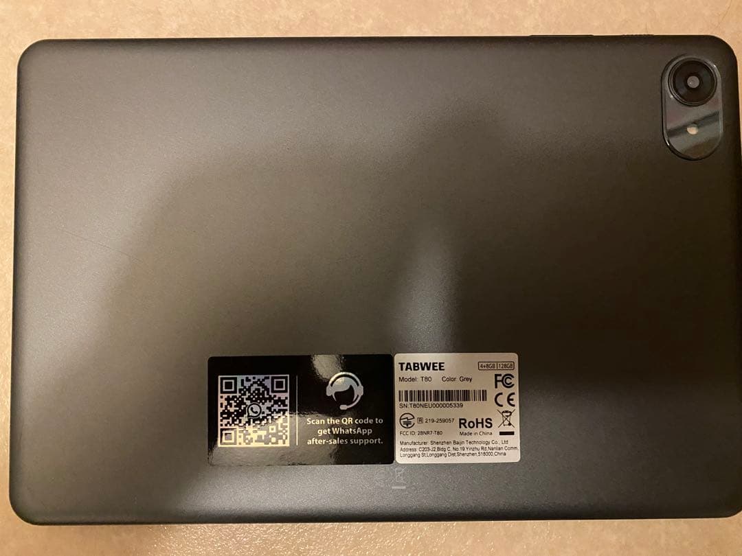 【ジャンク品】TABWEE T80 Androidタブレット本体