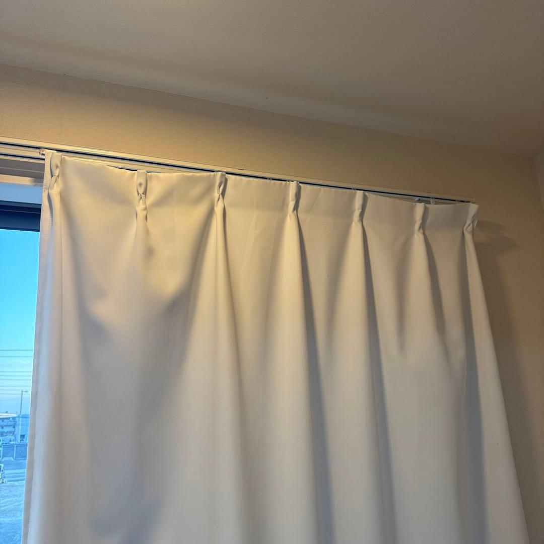 花柄カーテン ピンク フック式