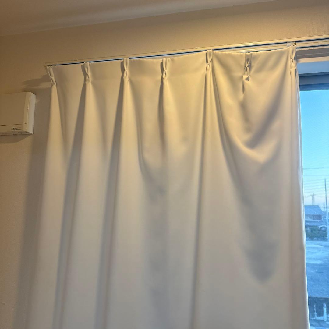 花柄カーテン ピンク フック式