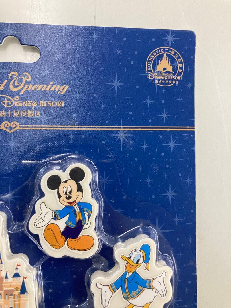 2016年　上海ディズニーリゾート　グランドオープニング　消しゴムセット
