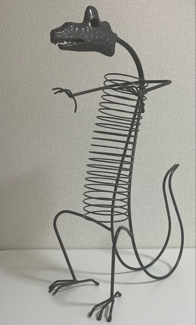 ワイヤーアート 恐竜 立体CDラック