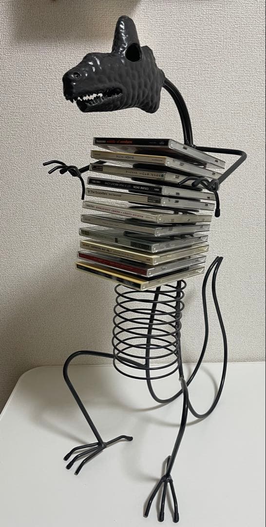 ワイヤーアート 恐竜 立体CDラック