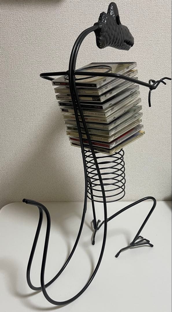ワイヤーアート 恐竜 立体CDラック