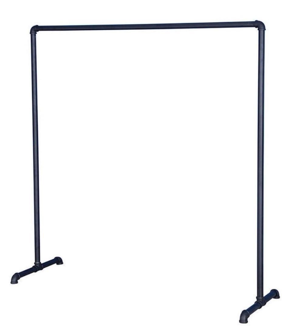 【訳あり②】アイアンハンガーラック ハンガーラック パイプラック ブラック 黒