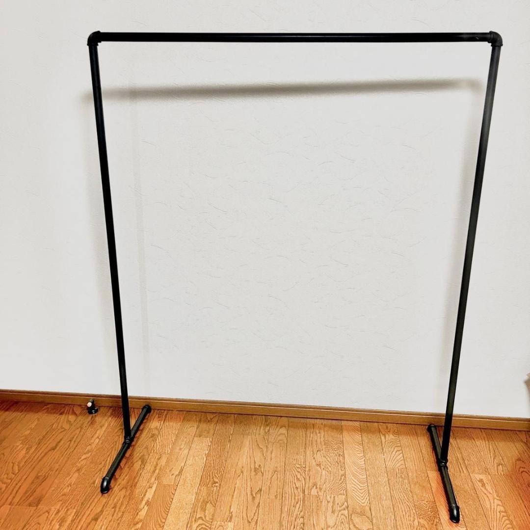 【訳あり②】アイアンハンガーラック ハンガーラック パイプラック ブラック 黒