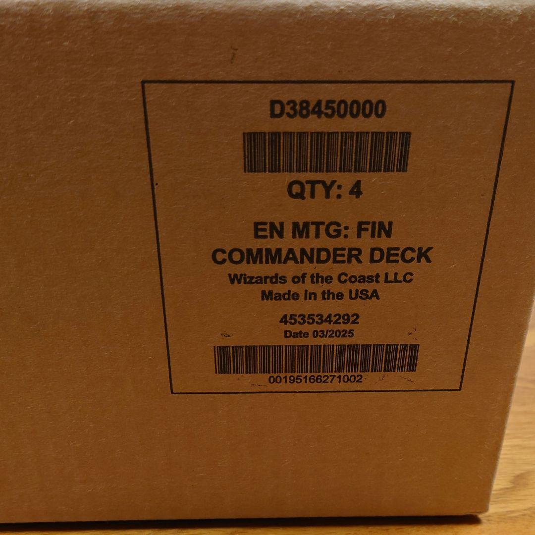【4種】MTG FINAL FANTASY 統率者デッキセット 英語版 新品