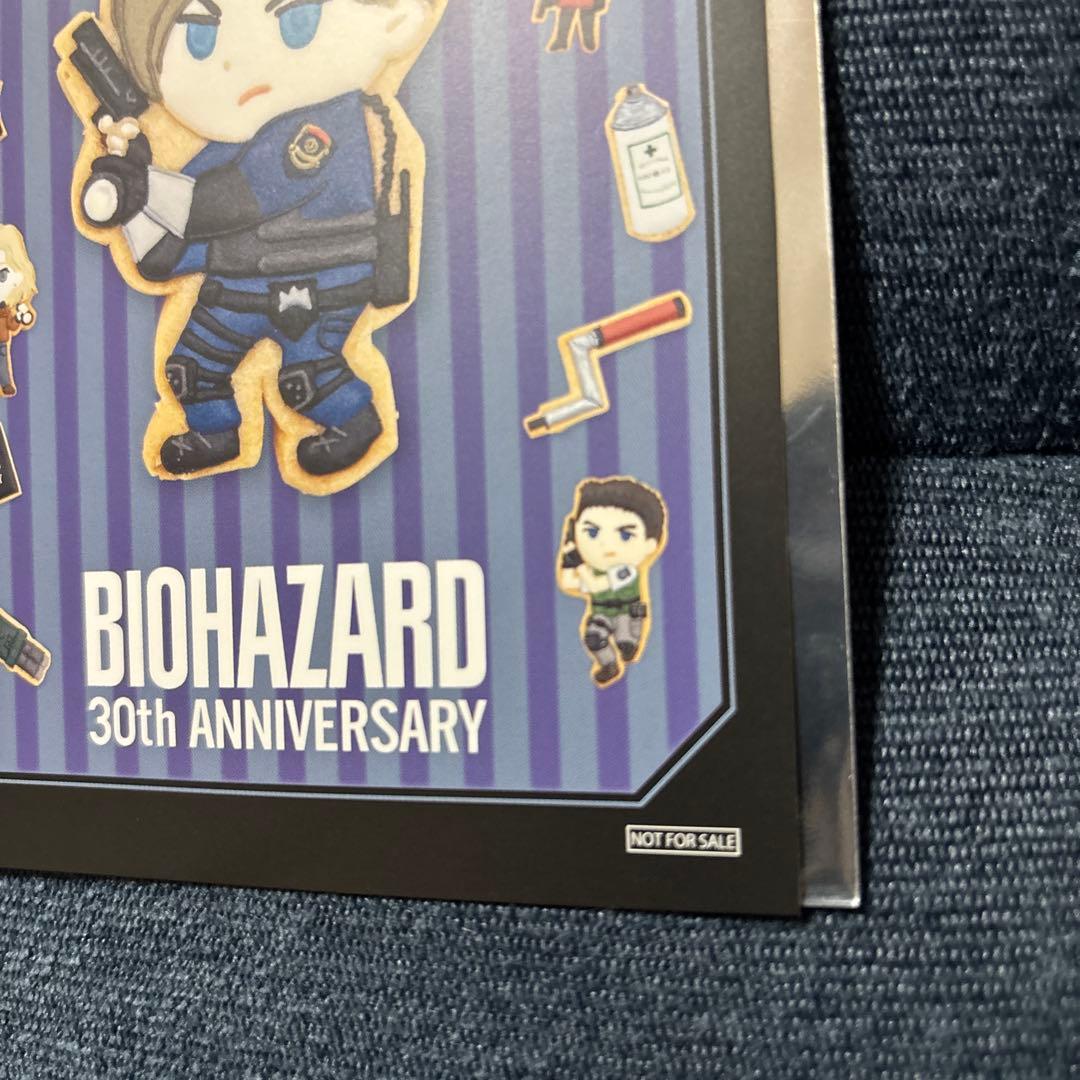 バイオハザード 30周年 アイシングクッキー風 ノベルティ ポストカード レオン