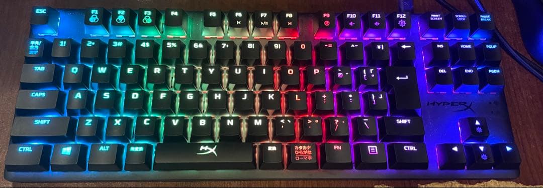 HyperX Alloy Origins 赤軸 キーボード 箱・ケーブル付　美品