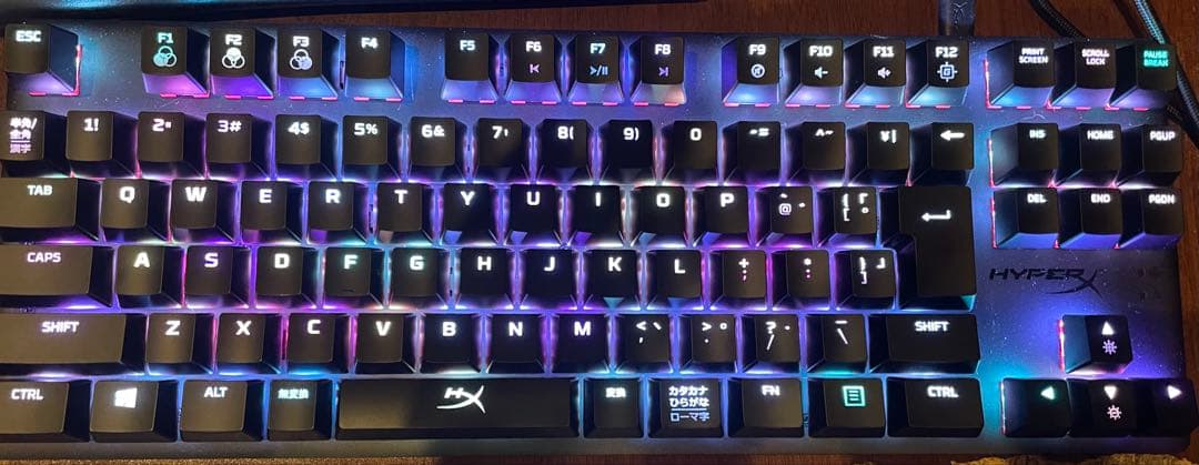 HyperX Alloy Origins 赤軸 キーボード 箱・ケーブル付　美品