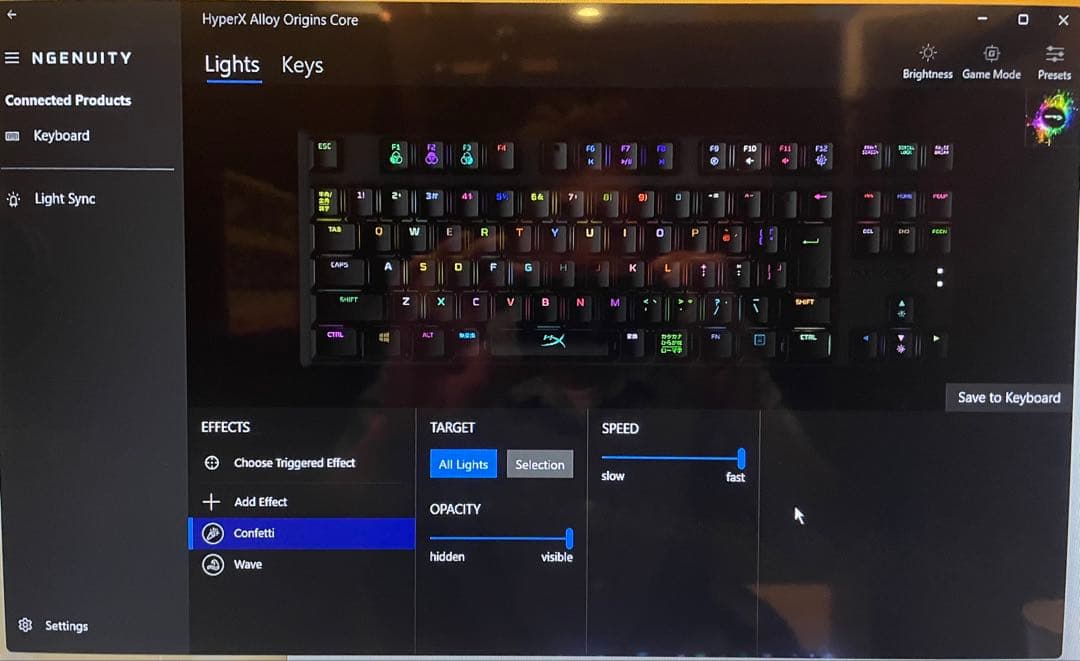 HyperX Alloy Origins 赤軸 キーボード 箱・ケーブル付　美品