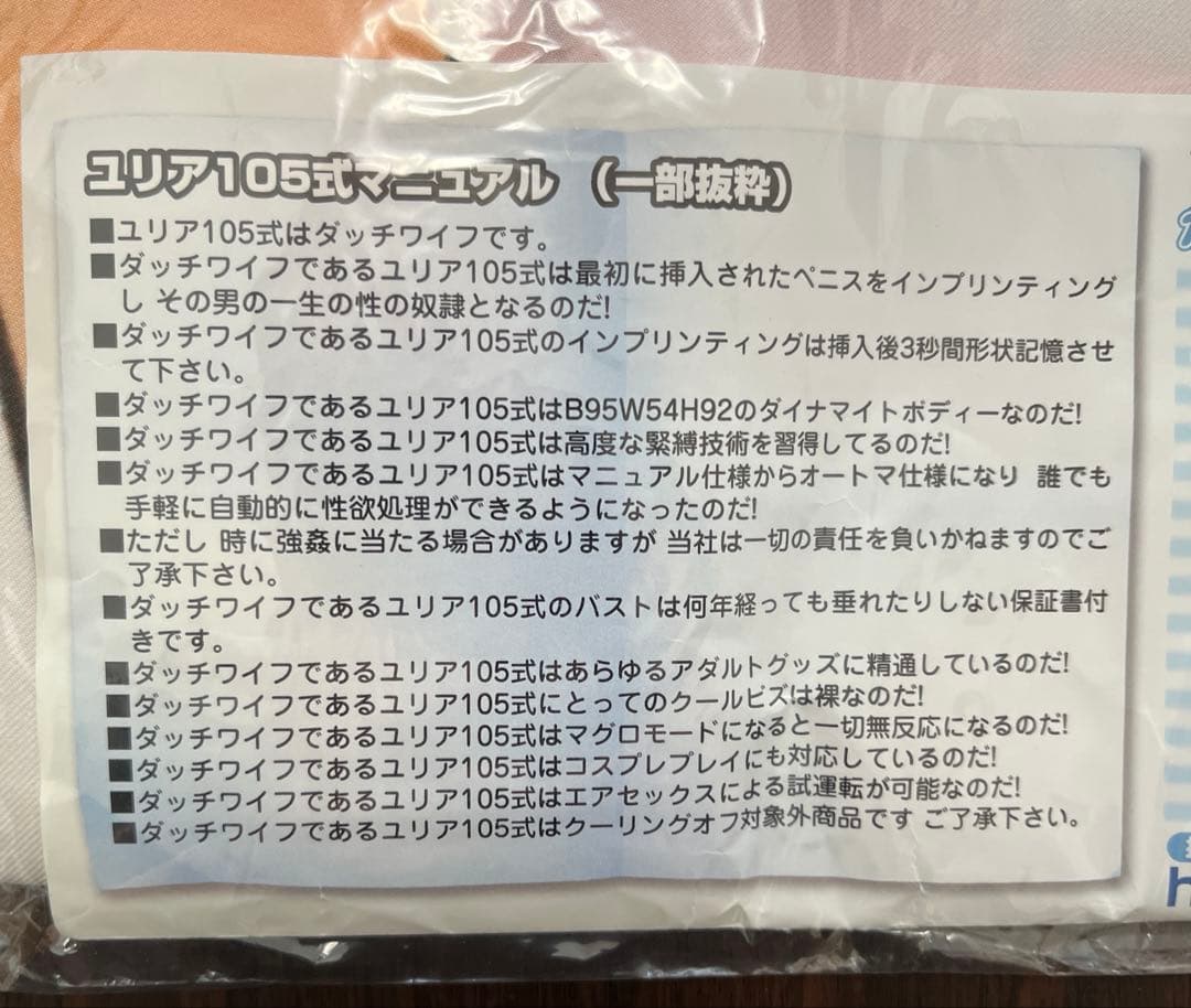 【正規品】ユリア100式　抱き枕カバー　ジュリア【未開封】