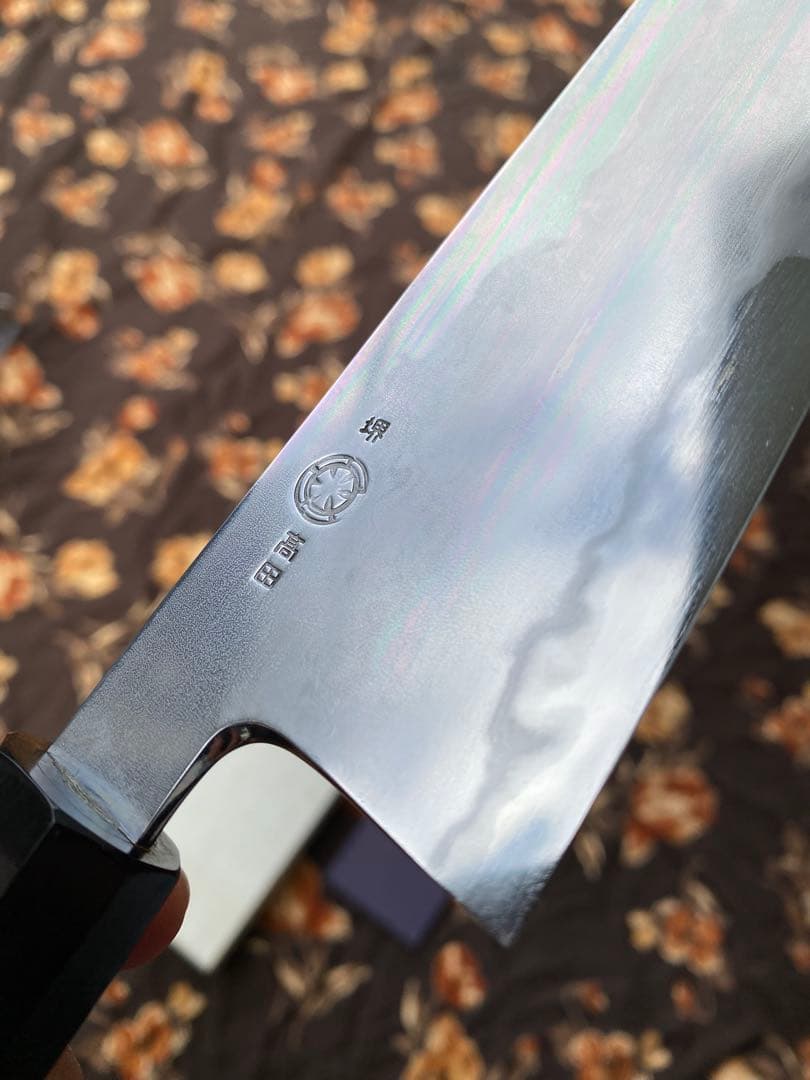 TAKADA no HAMONO 水墨青一鋼牛刀240mm黒檀水牛八角柄