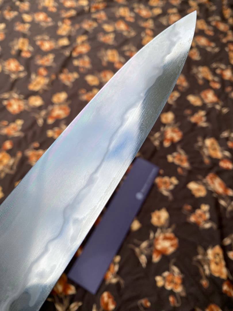 TAKADA no HAMONO 水墨青一鋼牛刀240mm黒檀水牛八角柄