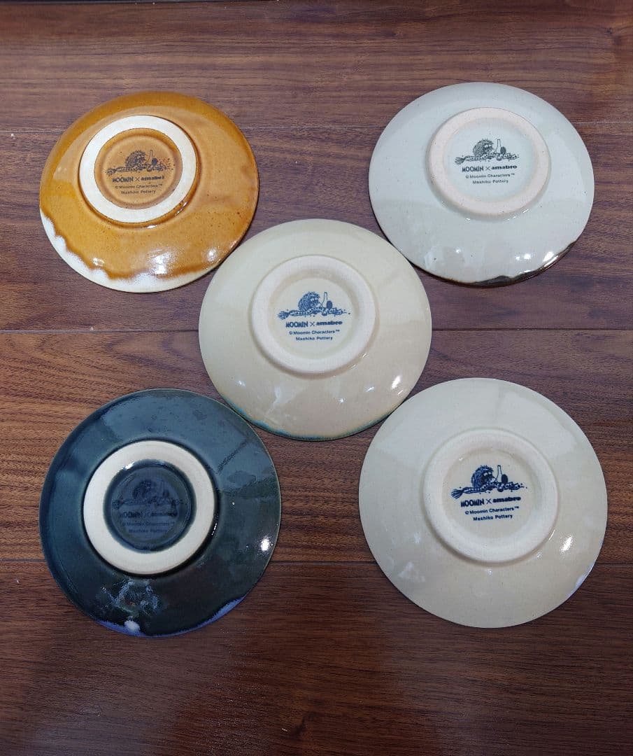 ムーミン　益子焼アマプロプレートセット 5枚 日本製