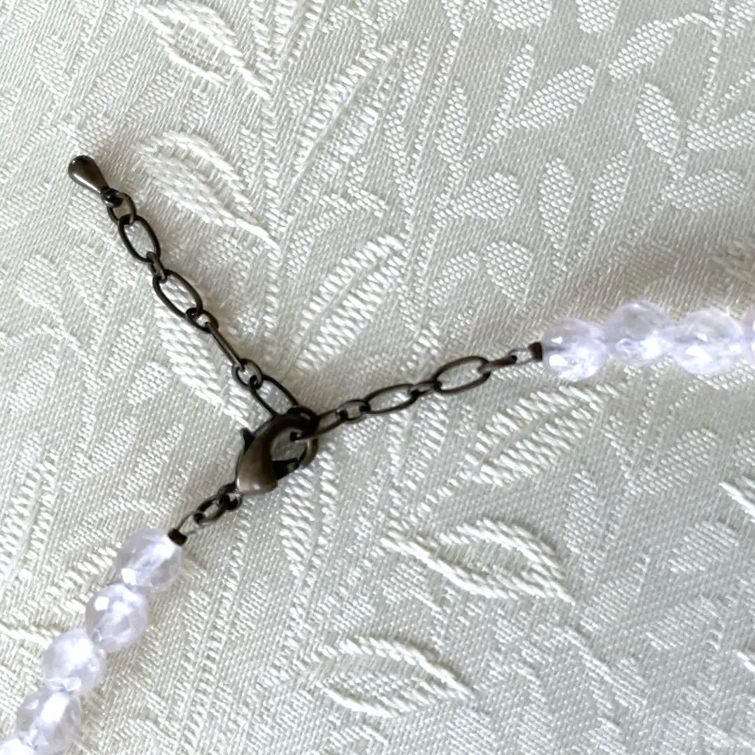 アンティーク　ヴィンテージ　水晶ネックレス　ハンドメイドペンダントトップ　英国製