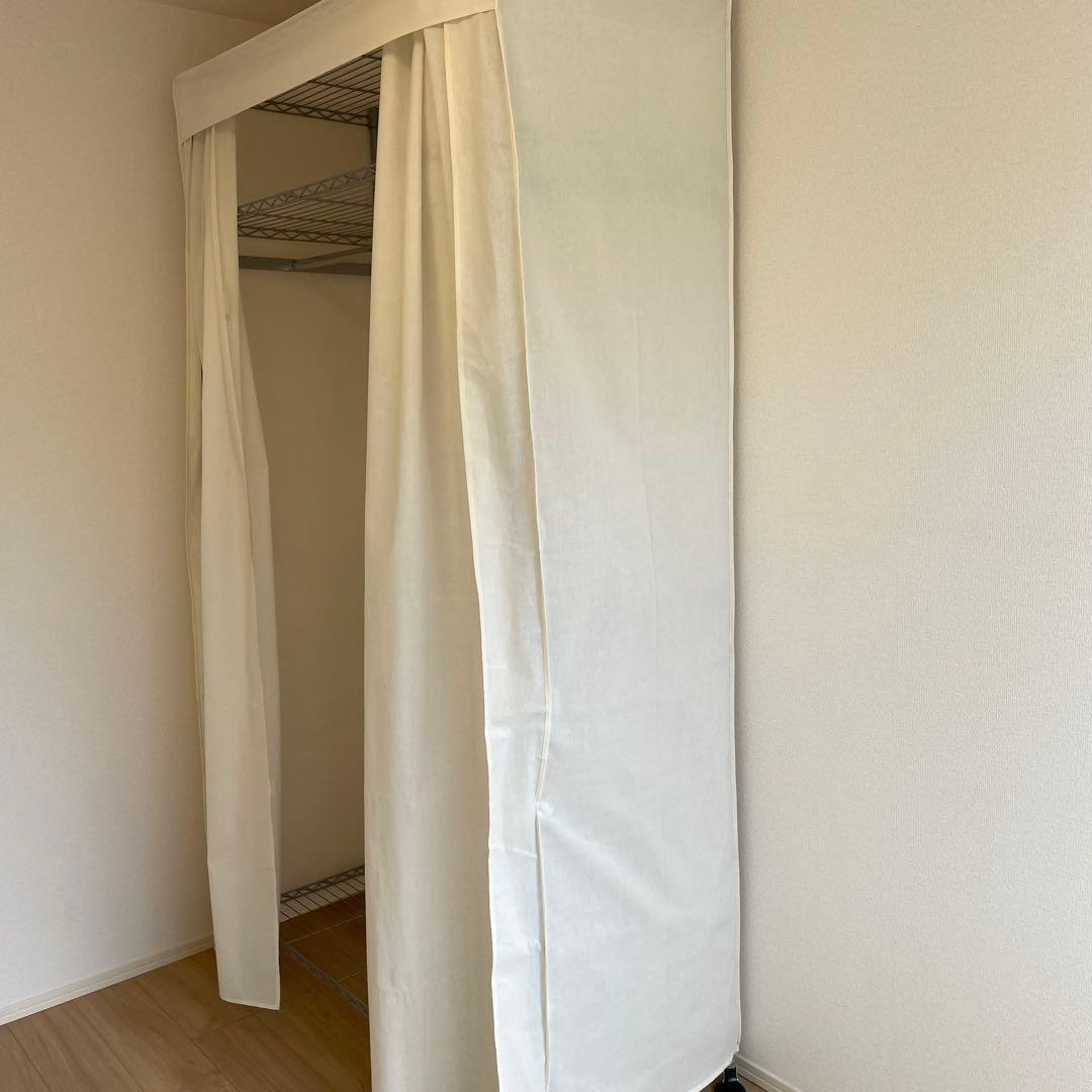 dinos 洗えるカバー付き 頑丈ハンガーラック 2段掛け　幅 約 120センチ