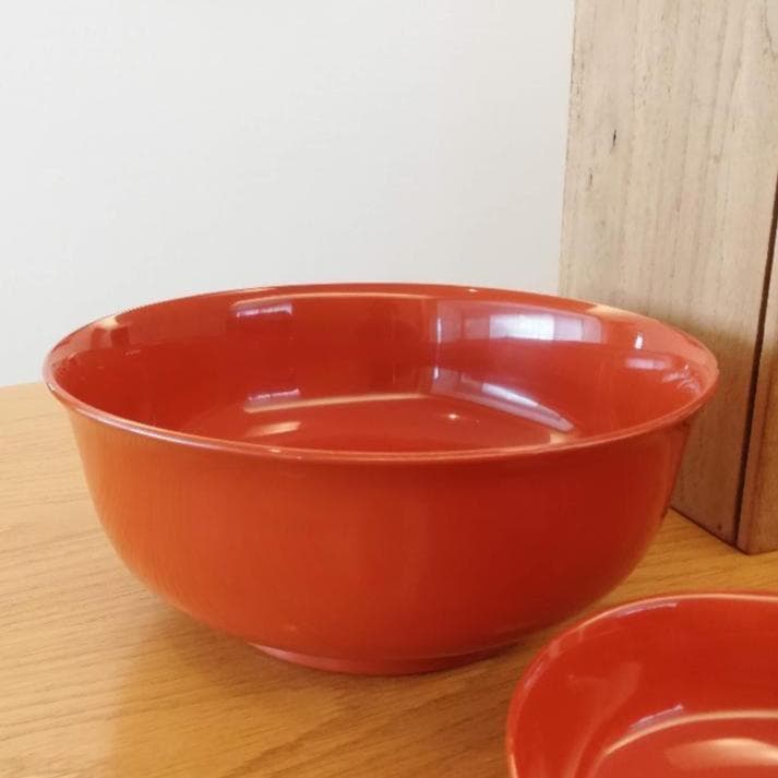 平安堂塗製　根来塗 盛器と受皿