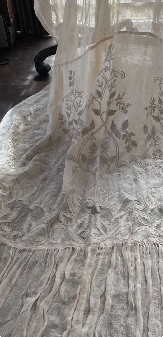 フランスビンテージ　リネンカーテン　新品