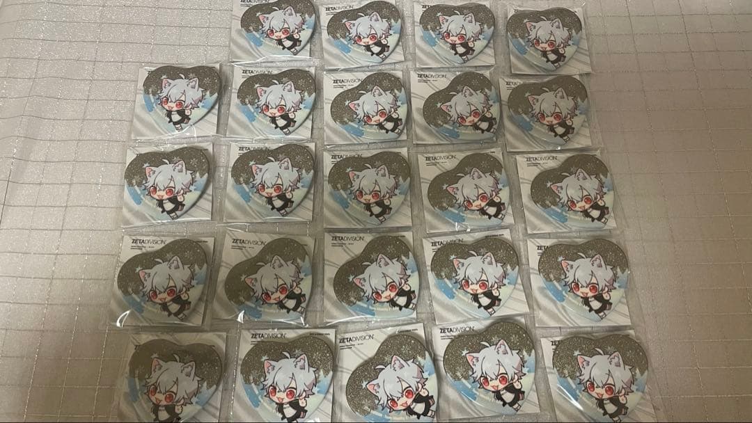 ZETA DIVISION Kznk ハート缶バッジ まとめ売り24個