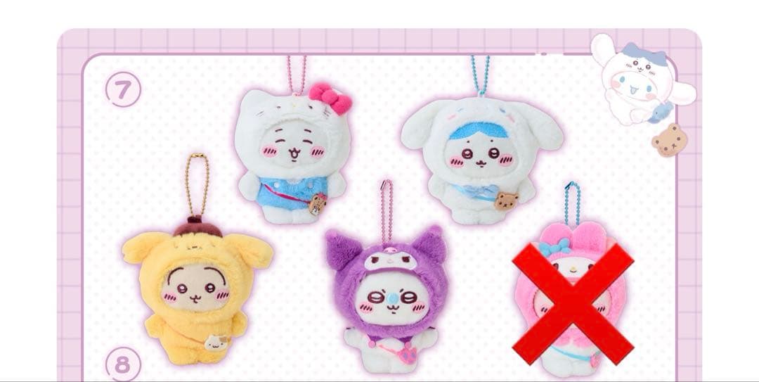 ちいかわ×サンリオコラボマスコットホルダー