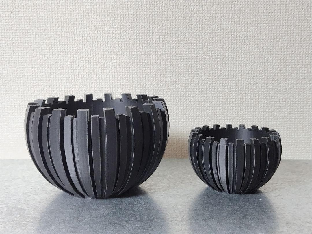 3Dプリンター鉢 作家鉢 モダン シンプル ミニマル 無機質 シック 北欧 5号