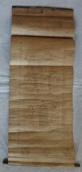 ヴィンテージ 寺 十三仏 十三佛 十王 釈迦如来 薬師如来 不動明王 紙本 掛軸