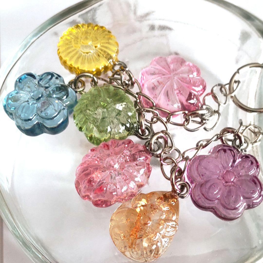 予約済の112 和風ドロップス風バッグチャーム　レジン