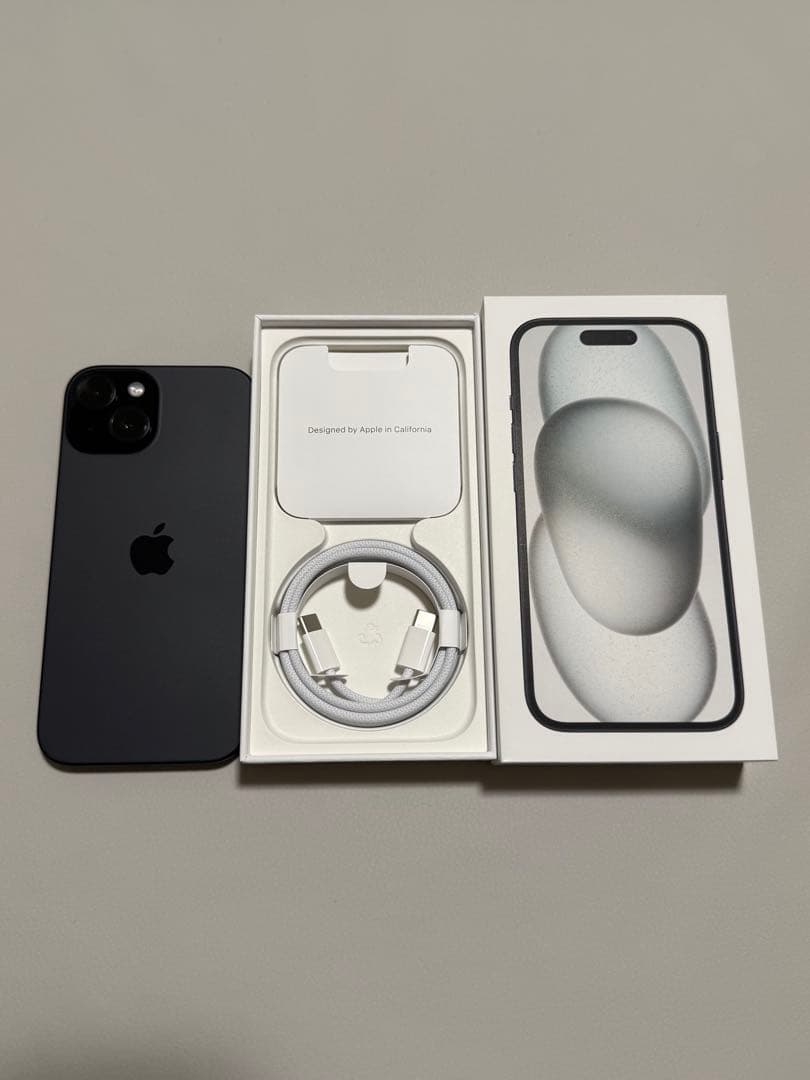 【美品】iPhone 15 128GB ブラック SIMフリー バッテリー93%