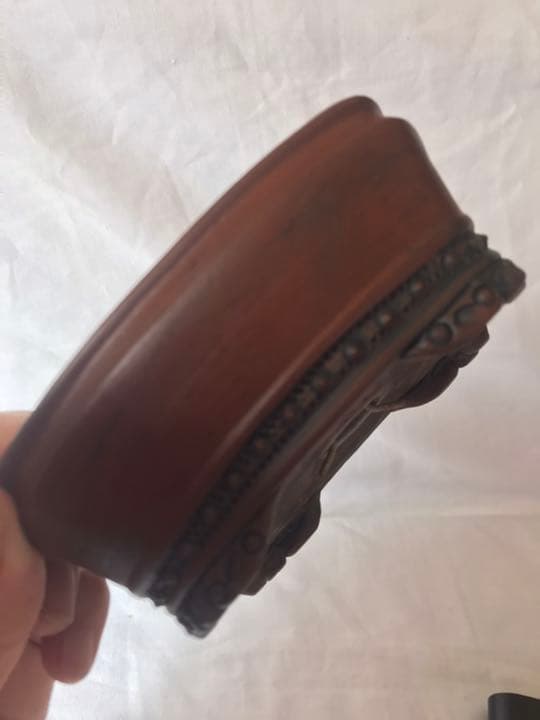 盆栽鉢　希少絶品常滑　泥珠窯正文　紫泥上紐下帯鋲打ち雲脚鉢ミニ盆栽鉢おまけ鉢付き